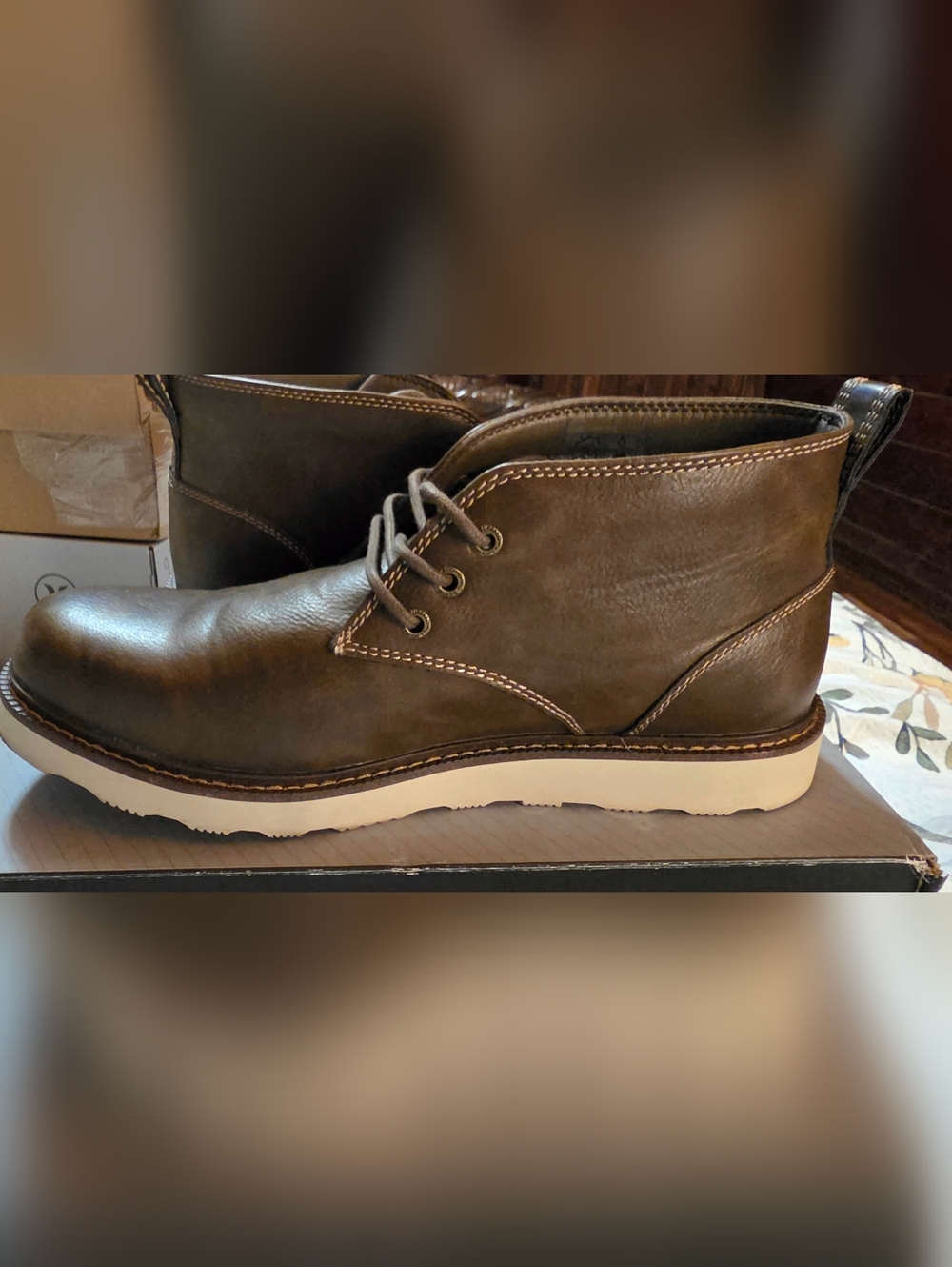 Buffalo David Bitton Brown Leather Chukka Boots